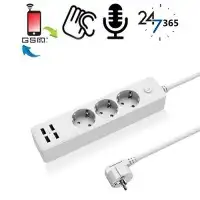 GSM-Abhörgerät in funktionsfähiger Steckerleiste mit 4 USB Steckern