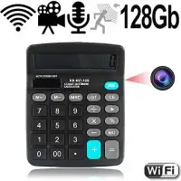 WIFI Full-HD SpyCam in Taschenrechner, 128 Gb